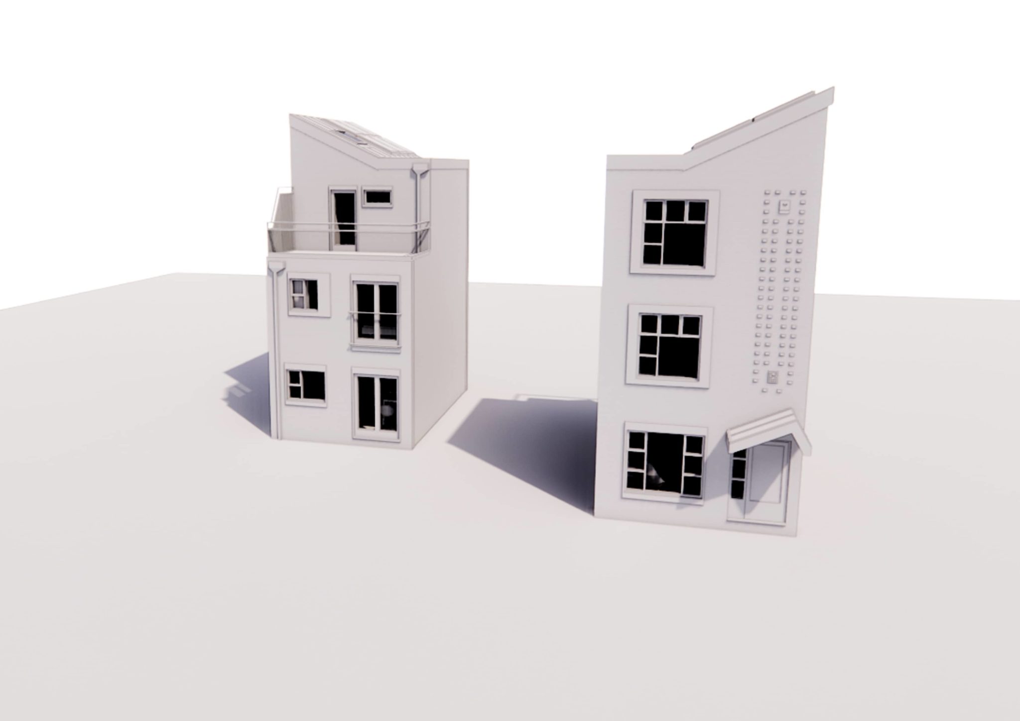 a computer rendered of the concept houses.